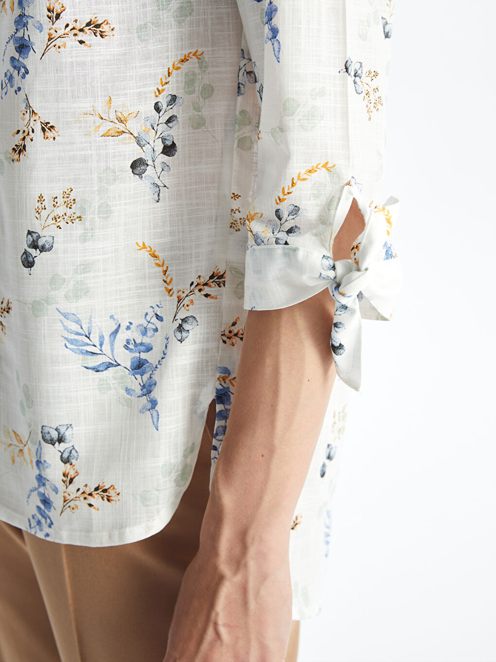 Notch Neck Floral Women's Blouse -S4G632Z8-VE4