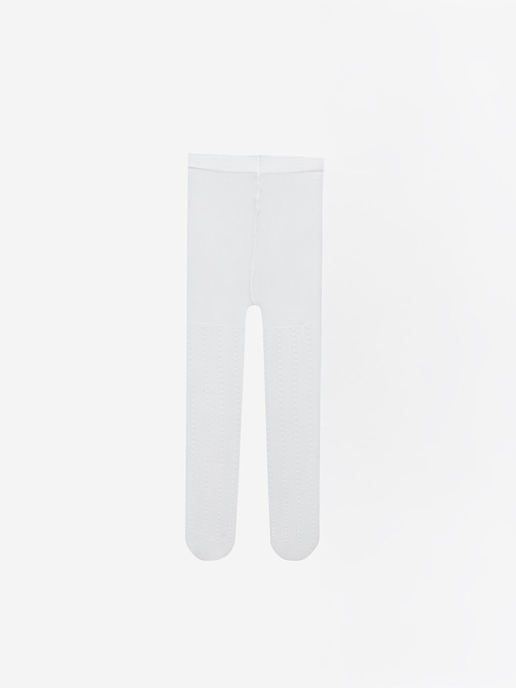 Beyaz Desenli Kız Çocuk Külotlu Çorap