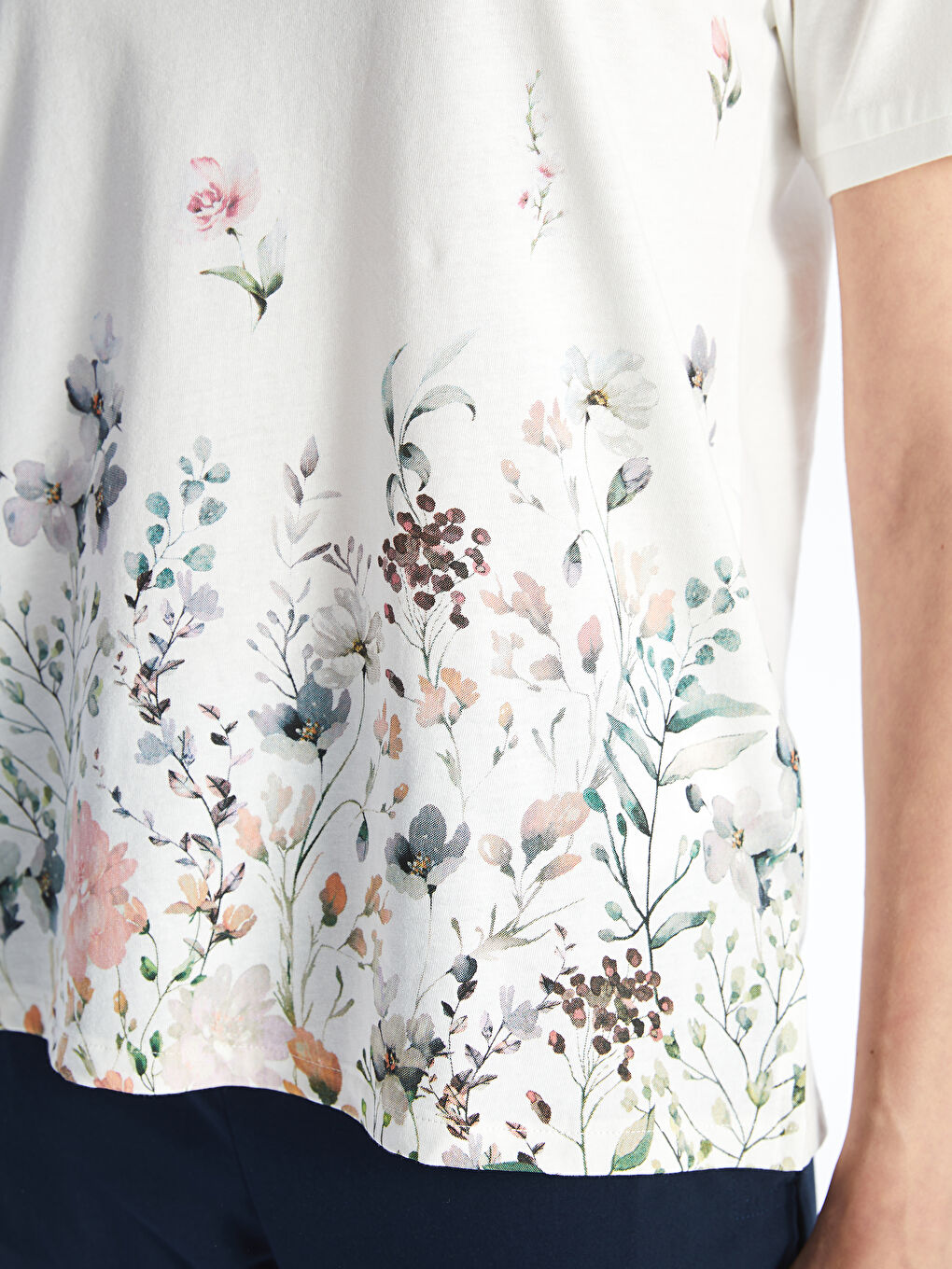 Crew Neck Floral Short Sleeve Women's T-Shirt -S4G687Z8-EEW