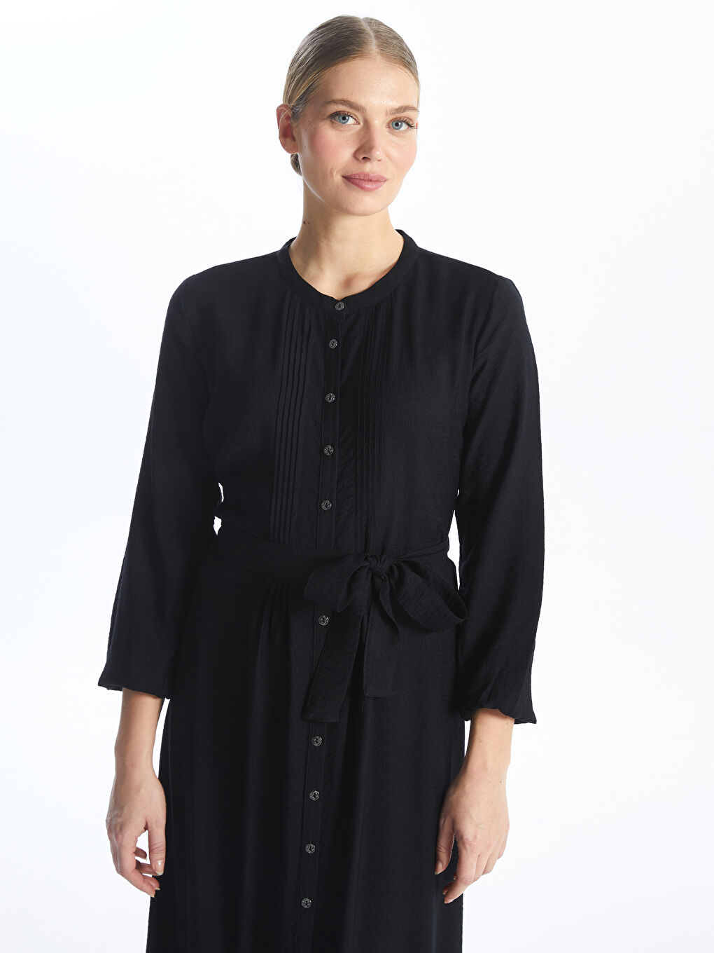 Crew Neck Straight Long Sleeve Women's Shirt Dress -S4G749Z8-CVL