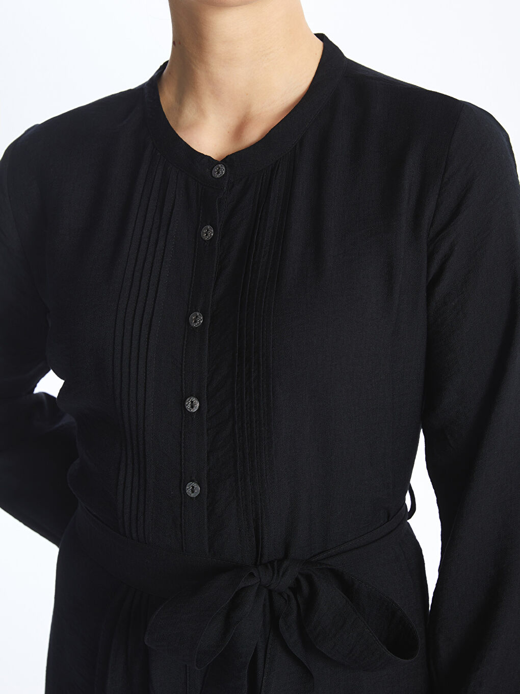 Crew Neck Straight Long Sleeve Women's Shirt Dress -S4G749Z8-CVL