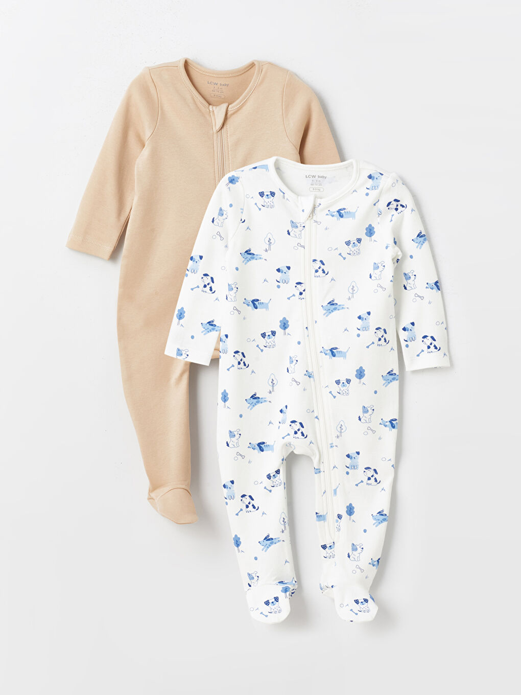 Crew Neck Printed Baby Boys' Jumpsuit 2 Pack -S4G770Z1-LRA