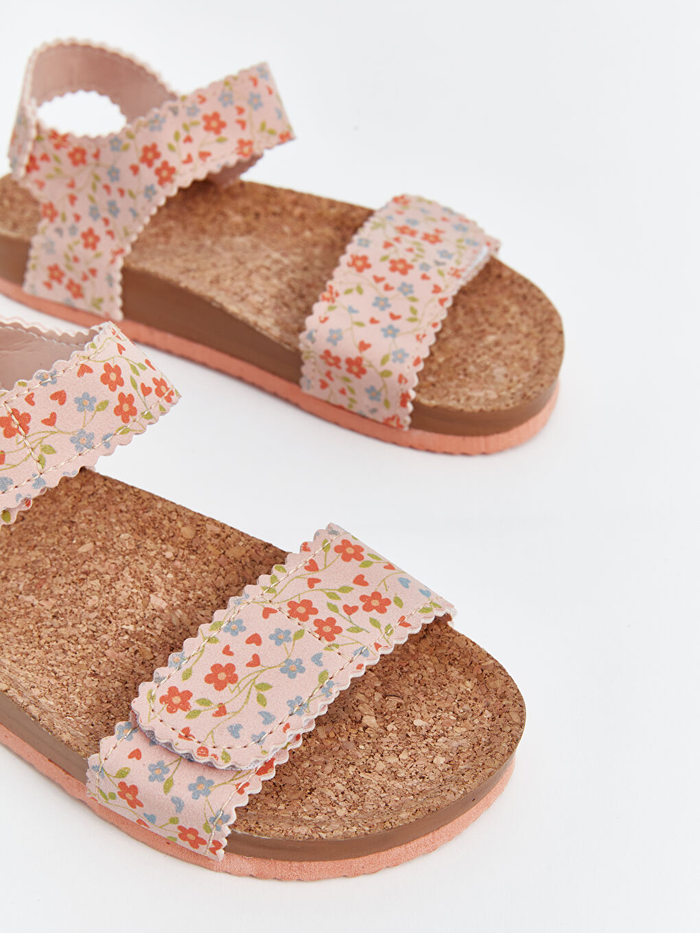 Floral Patterned Girls' Sandals-2