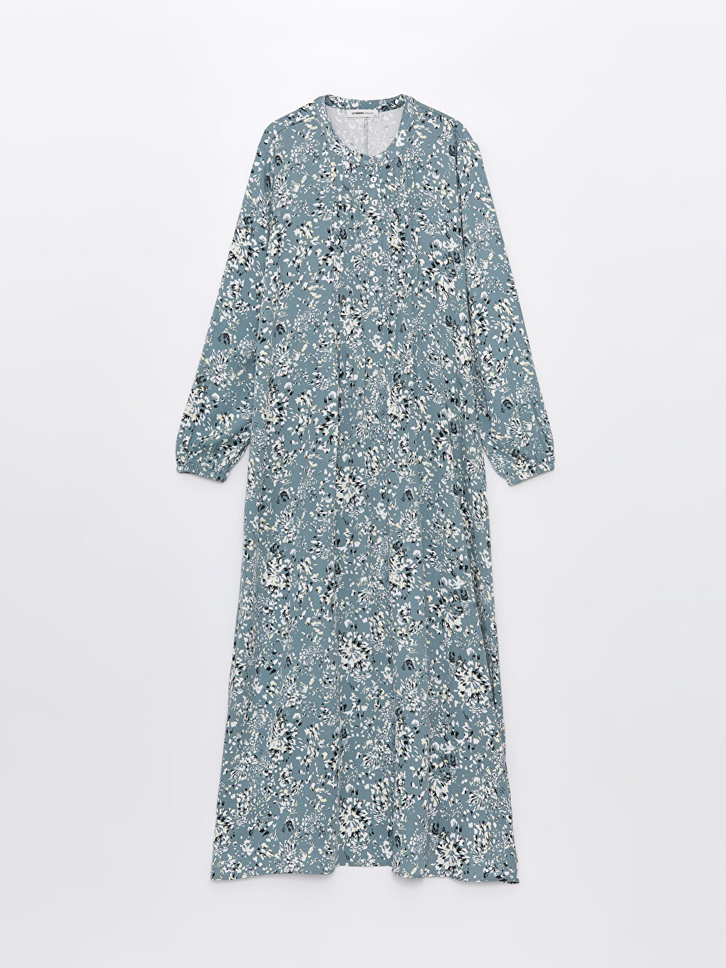Crew Neck Flower Long Sleeve Women's Dress -S4G791Z8-LRL