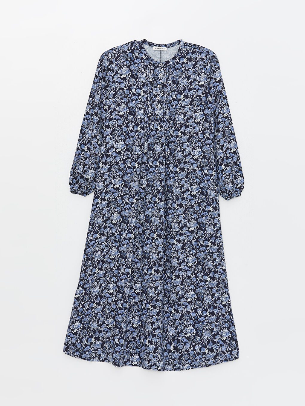 Crew Neck Flower Long Sleeve Women's Dress -S4G791Z8-LSG