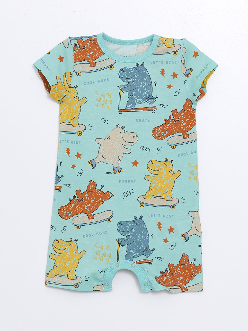 Crew Neck Printed Baby Boys' Jumpsuit 2 Pack -S4G797Z1-LRP