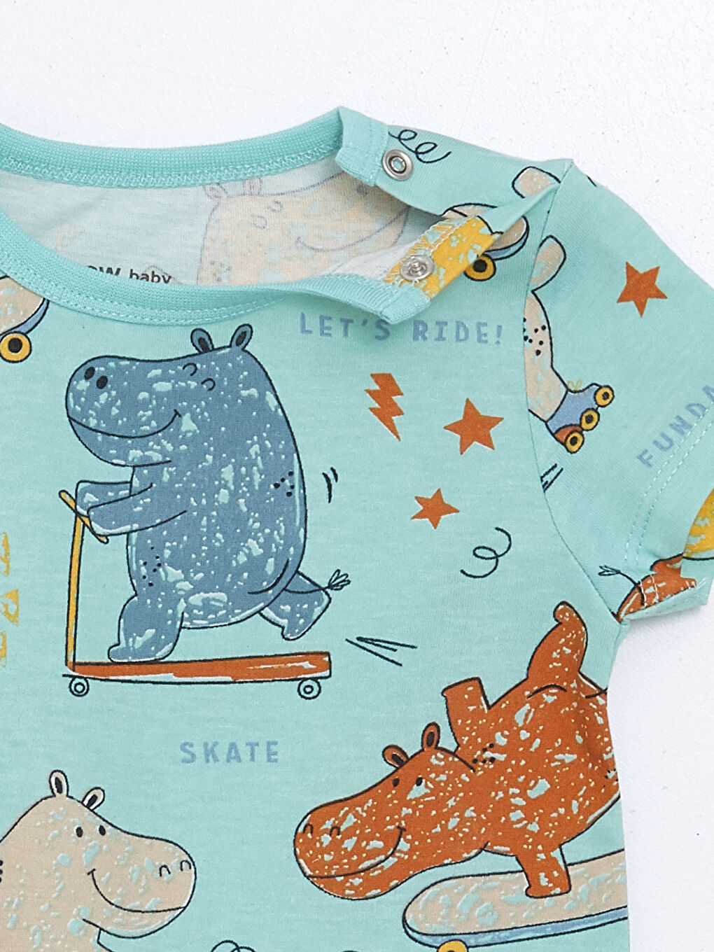 Crew Neck Printed Baby Boys' Jumpsuit 2 Pack -S4G797Z1-LRP