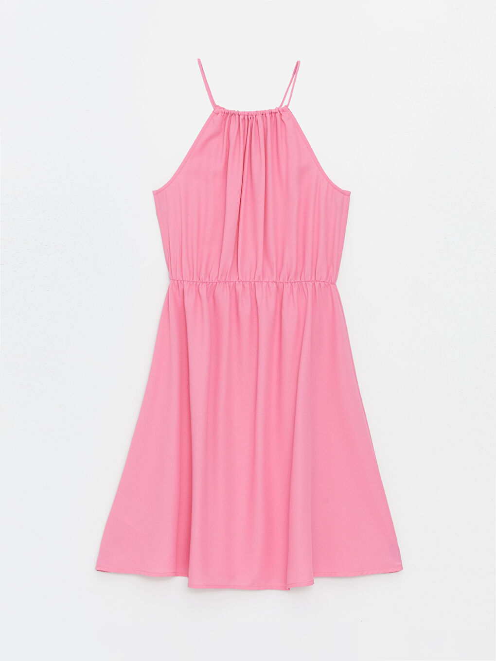 Women's Halter Neck Plain Dress -S4G855Z8-FJA