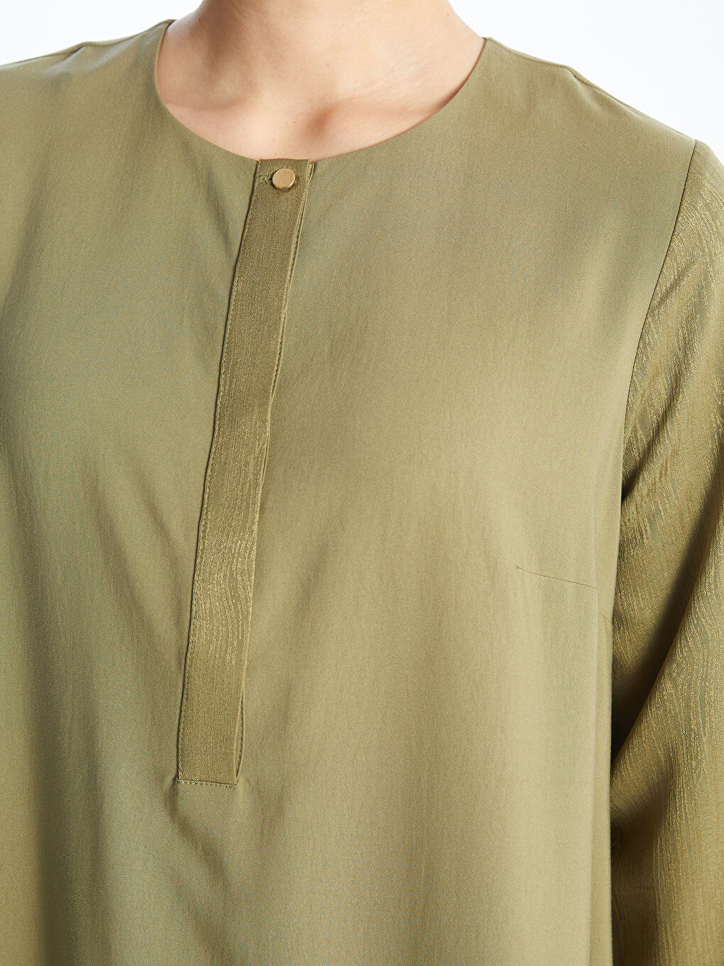 Crew Neck Regular Long Sleeve Women's Dress -S4G858Z8-GVK