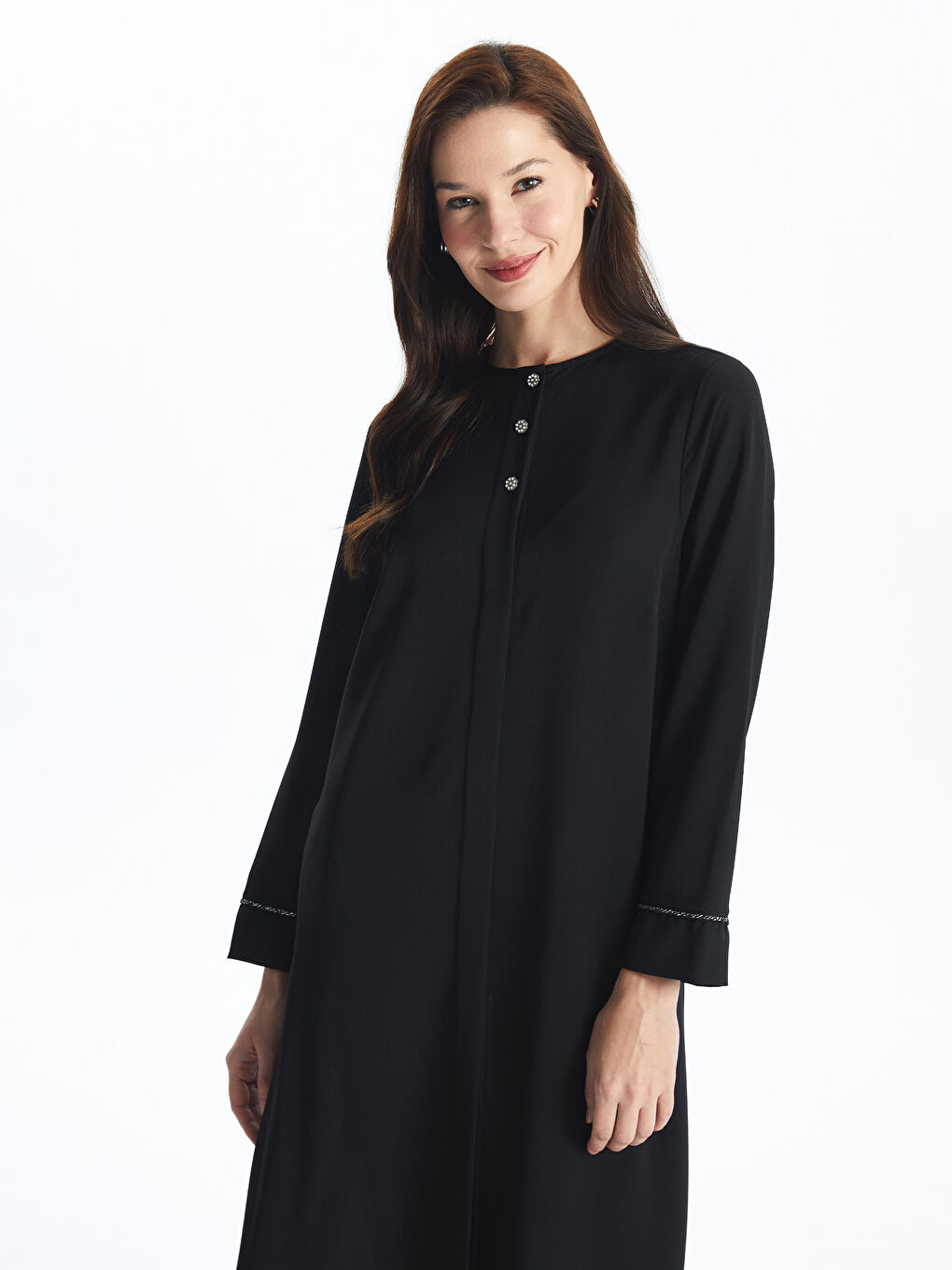 Crew Neck Regular Long Sleeve Women's Abaya -S4G860Z8-CVL