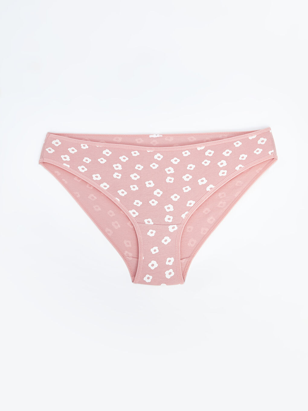 Pembe Çiçekli Bikini Külot