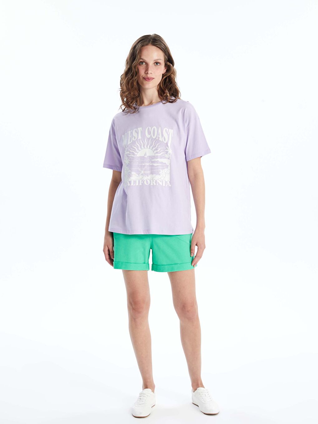 Women's Elasticated Waist Plain Shorts -S4G971Z8-FNZ