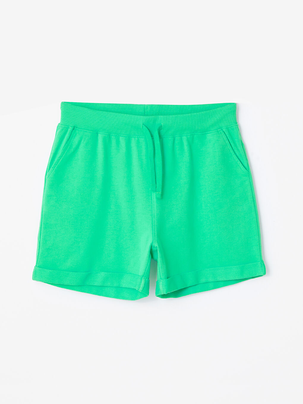 Women's Elasticated Waist Plain Shorts -S4G971Z8-FNZ