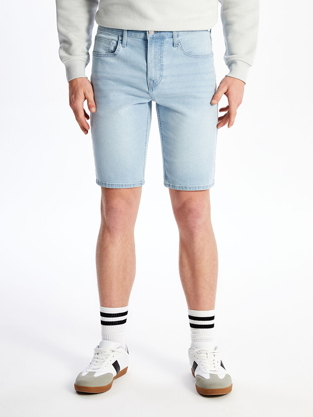 Шорты мужские зауженные джинсовые-2