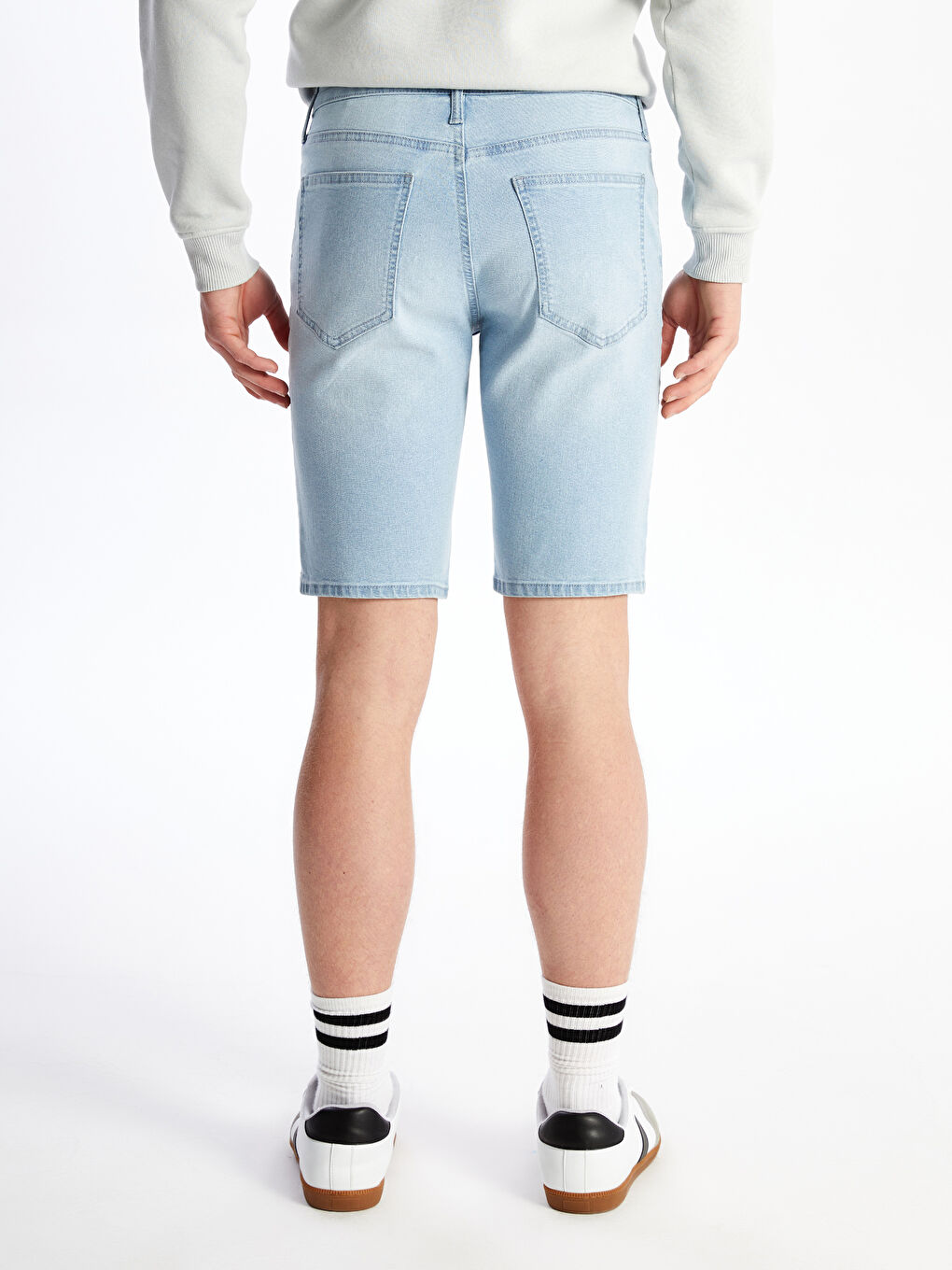 Шорты мужские зауженные джинсовые-3