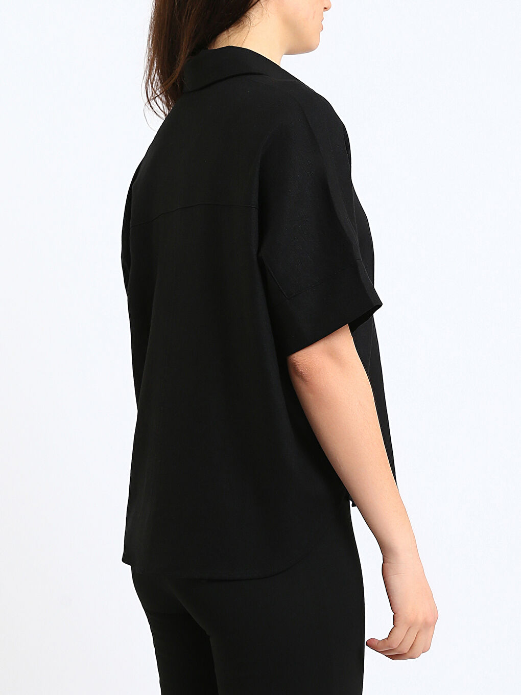 Linen Blend Oversize Women's Shirt-4