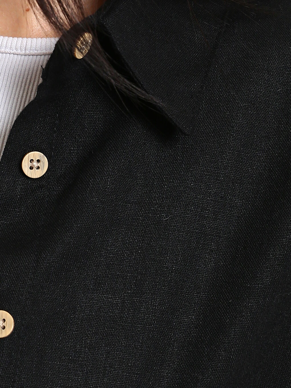 Linen Blend Oversize Women's Shirt-2