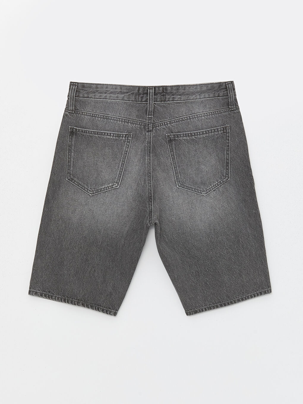 Ерлерге арналған стандартты пішім деним шорты-6