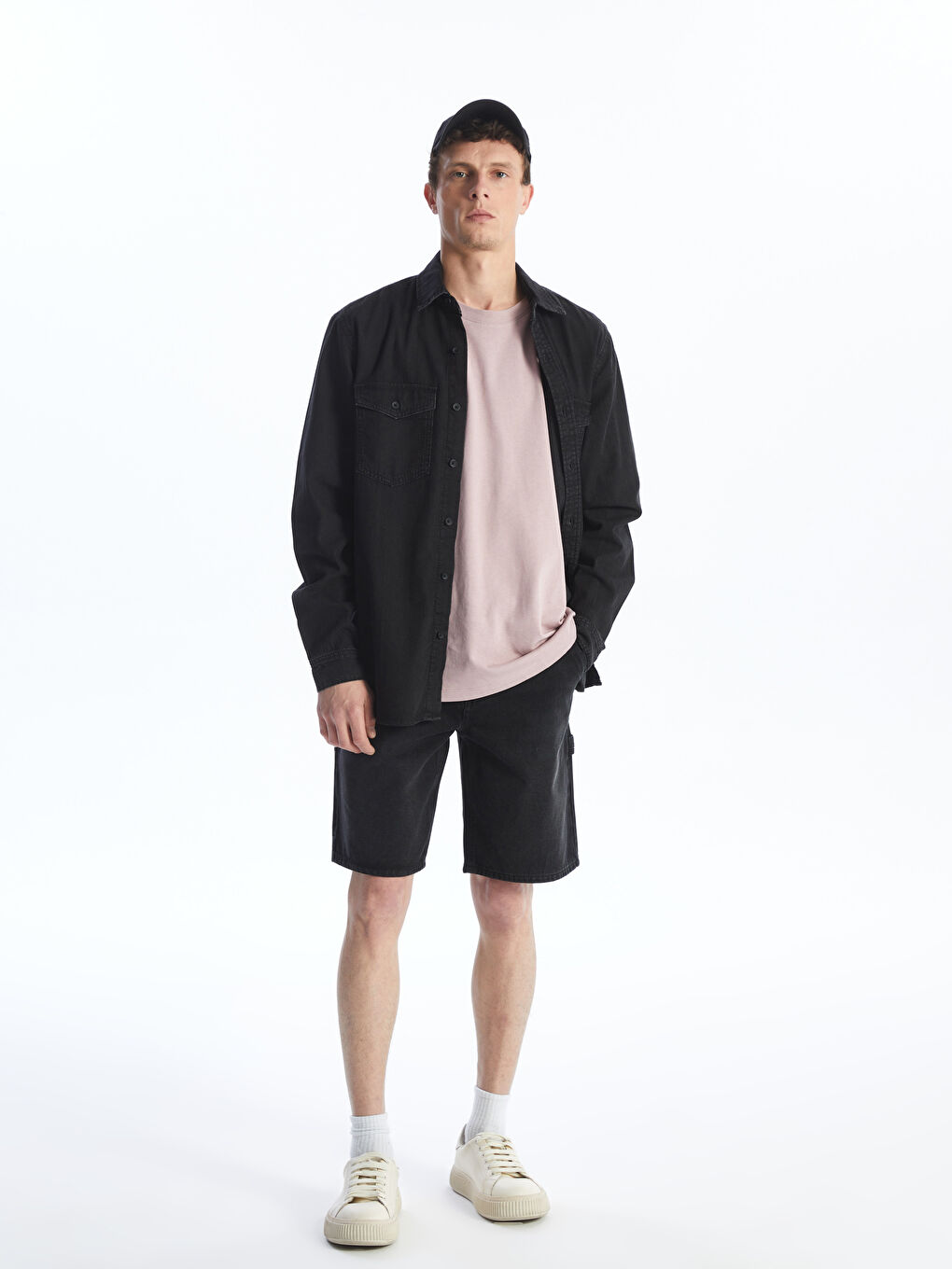 Standard Fit Men's Denim Shorts -S4GA85Z8-326