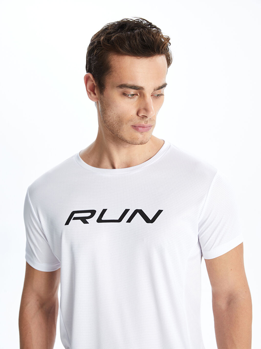 Crew Neck Short Sleeve Men's Sports T-Shirt-2