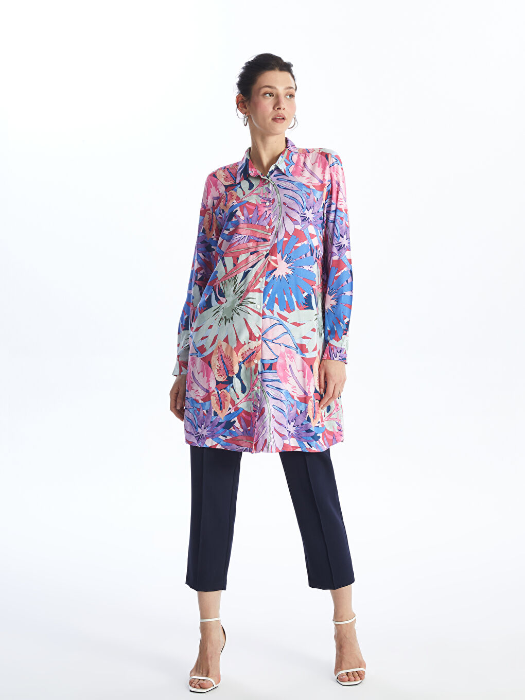 LC Waikiki Patterned Women's Shirt Tunic -S4GA96Z8-F9C
