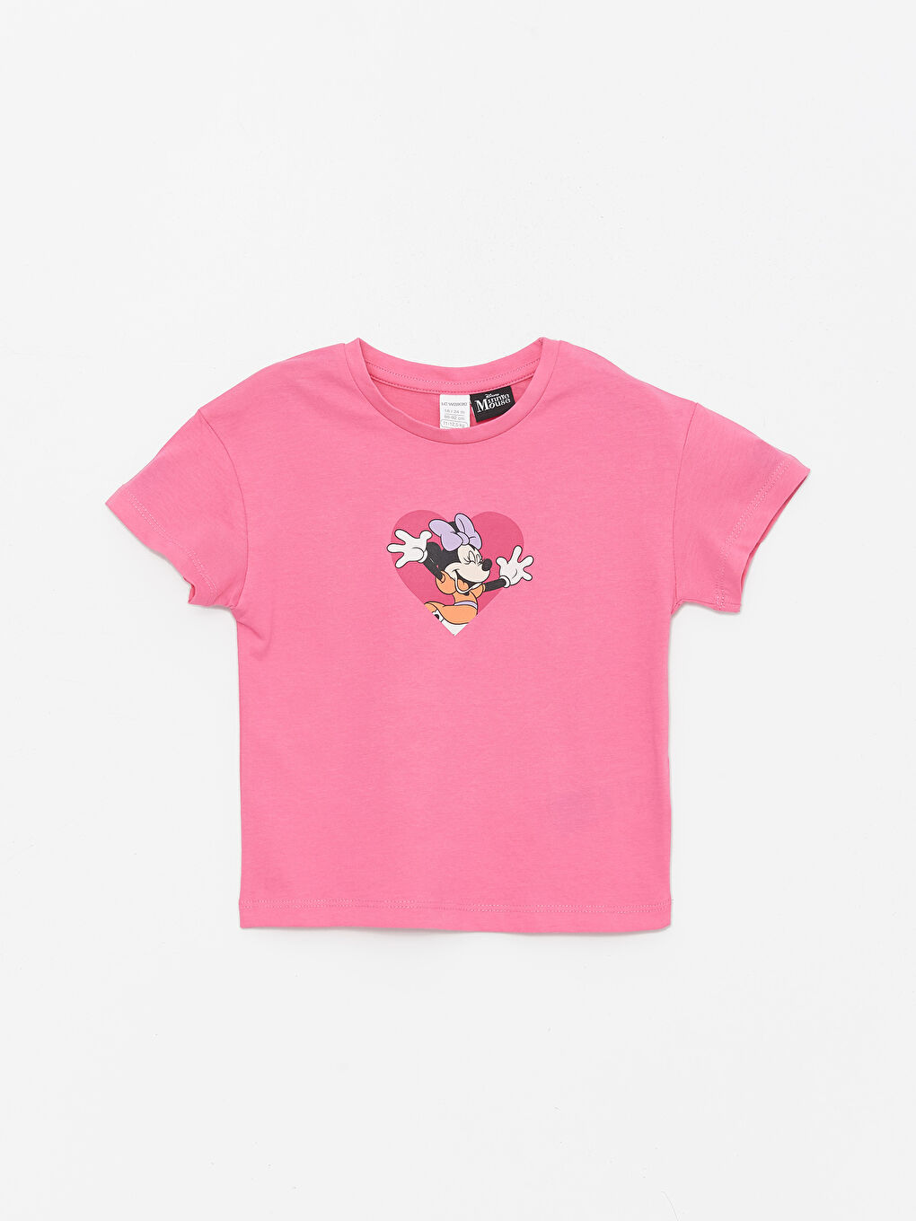 Lot de 3 T-shirts pour Bébé Filles en Coton à Manches Courtes avec Col Rond et Imprimé Minnie Mouse-1