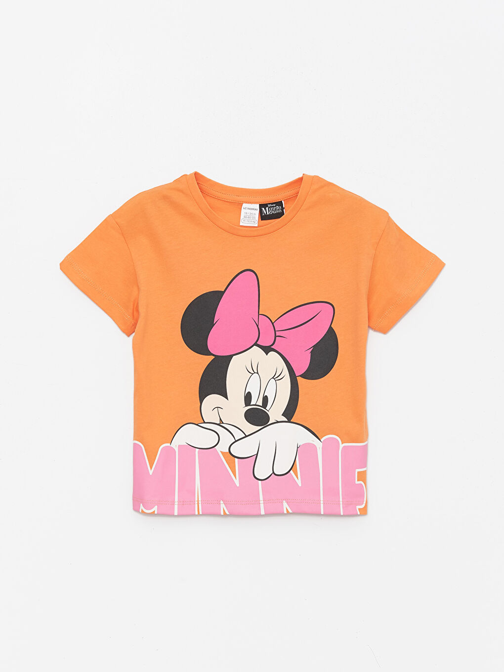 Lot de 3 T-shirts pour Bébé Filles en Coton à Manches Courtes avec Col Rond et Imprimé Minnie Mouse-3