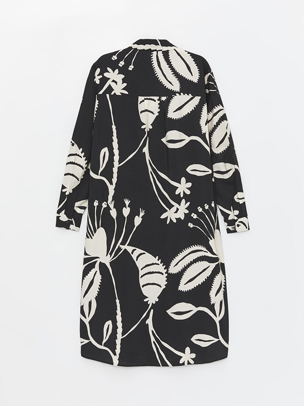 قميص تونيك للسيدات أوفراسايز منقوش-6