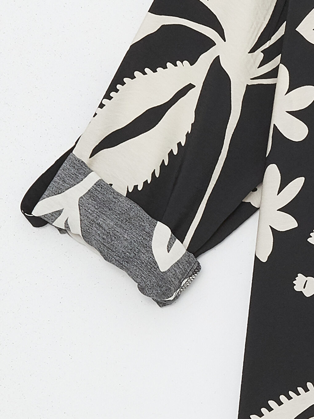 قميص تونيك للسيدات أوفراسايز منقوش-7