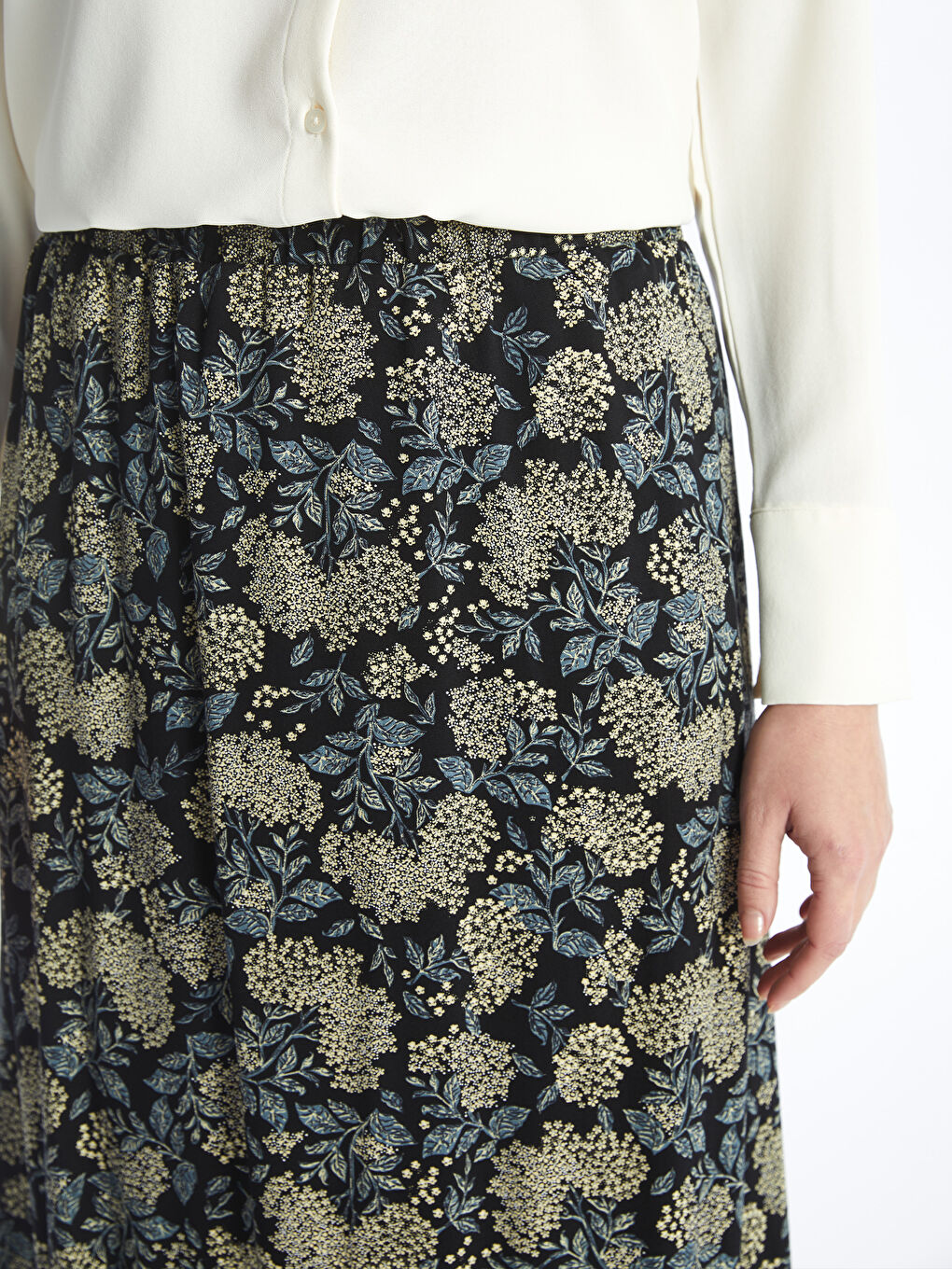 Elastic Waist Comfortable Pattern Patterned Skirt For Women -S4GB66Z8-LQJ