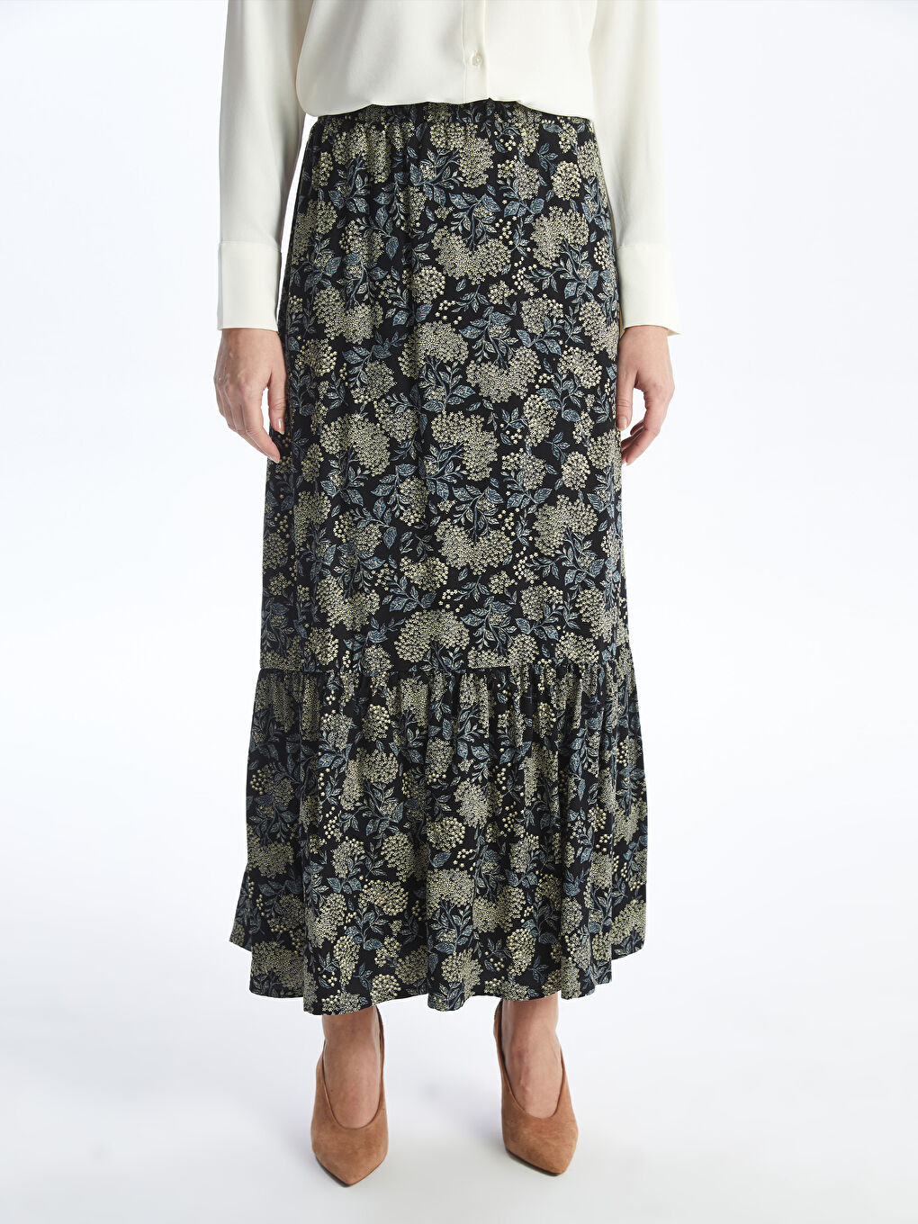 Elastic Waist Comfortable Pattern Patterned Skirt For Women -S4GB66Z8-LQJ