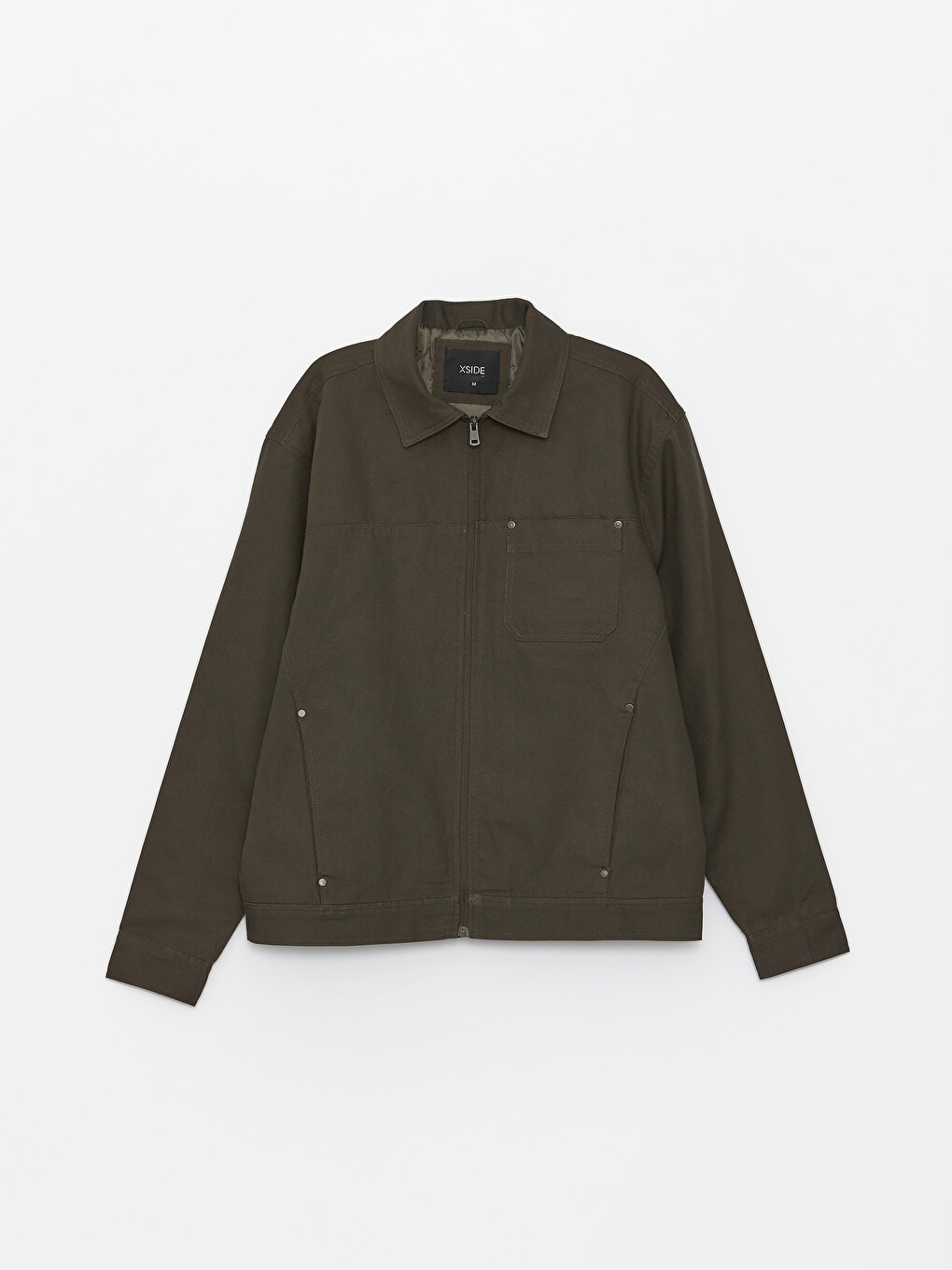 Regular Fit Jacket Neck Men's Coat-6