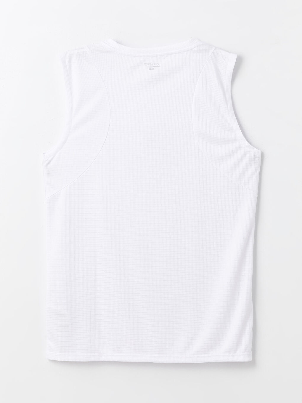 Beyaz Bisiklet Yaka Baskılı Erkek Kolsuz Tişört-6