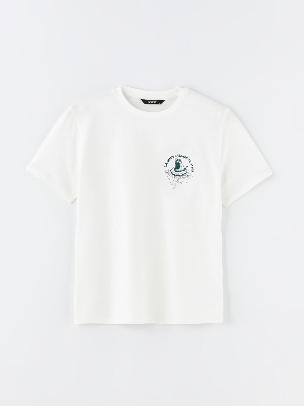 Crew Neck Short Sleeve Printed Combed Cotton Men's T-shirt -S4GC13Z8-R9J