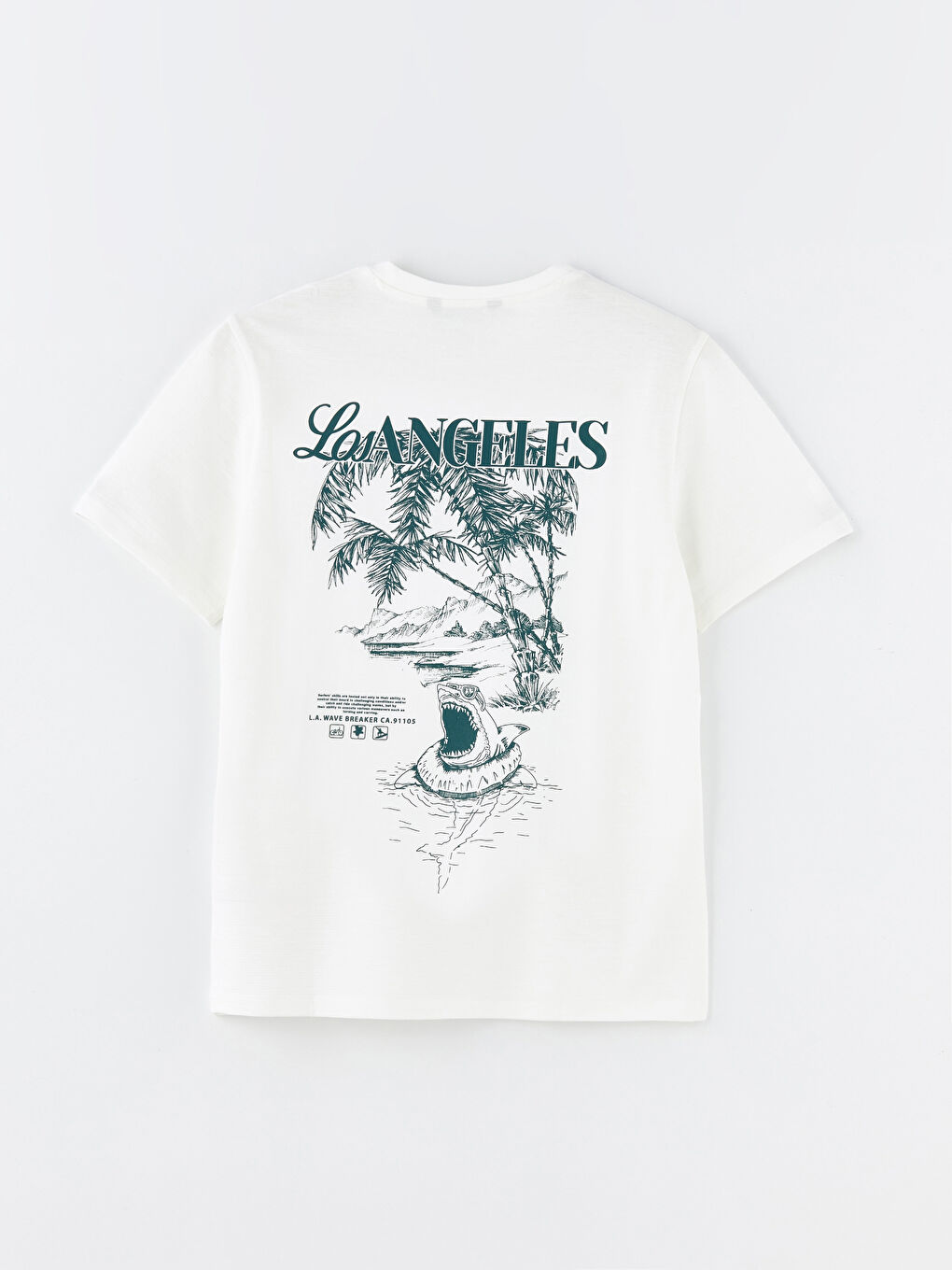 Crew Neck Short Sleeve Printed Combed Cotton Men's T-shirt -S4GC13Z8-R9J