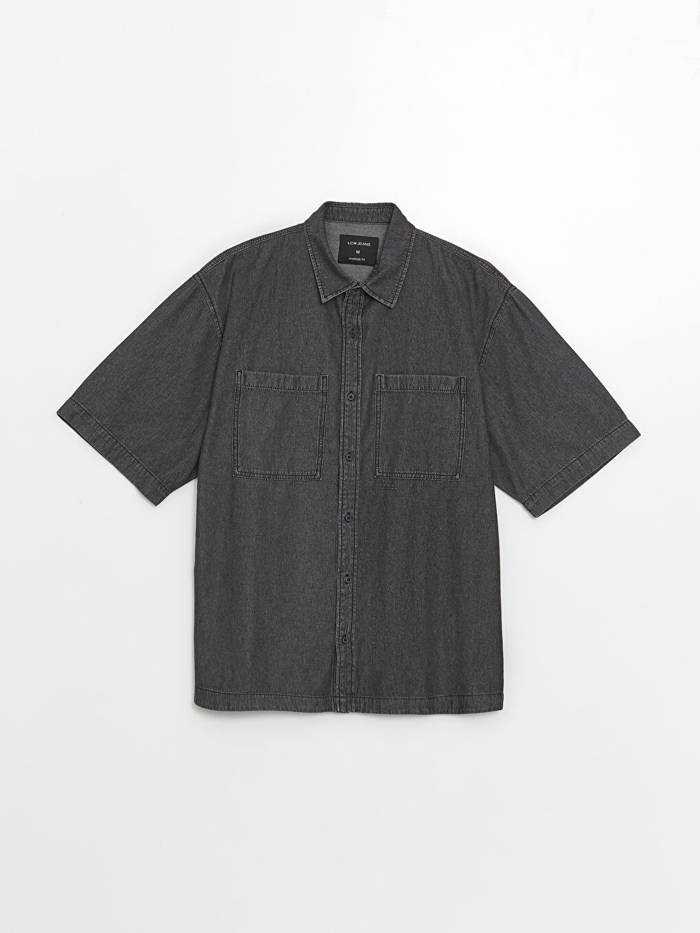 Relaxed Fit Short Sleeve Men's Denim Shirt -S4GC36Z8-M0U