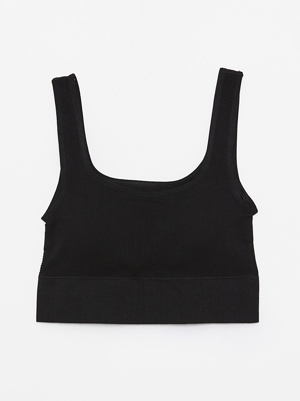 Siyah U Yaka Seamless Kadın Sporcu Büstiyer