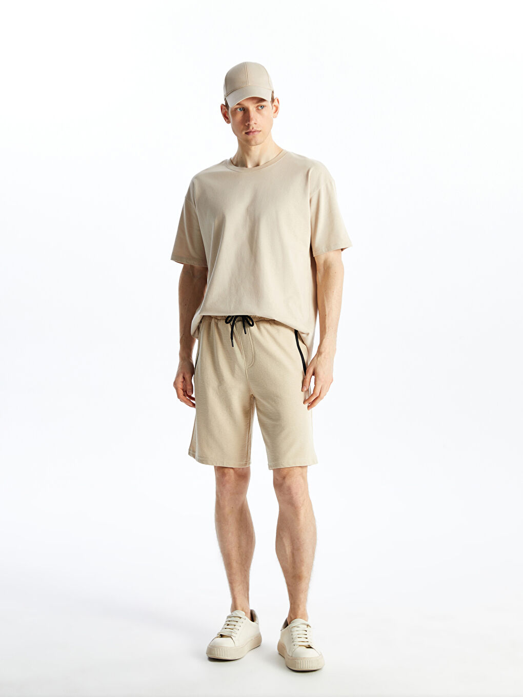 XSIDE Bej Slim Fit Erkek Şort - 1