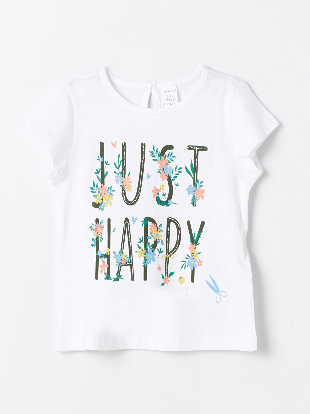 Haki Bisiklet Yaka Baskılı Kız Bebek Tişört ve Şort 2'li Takım-1