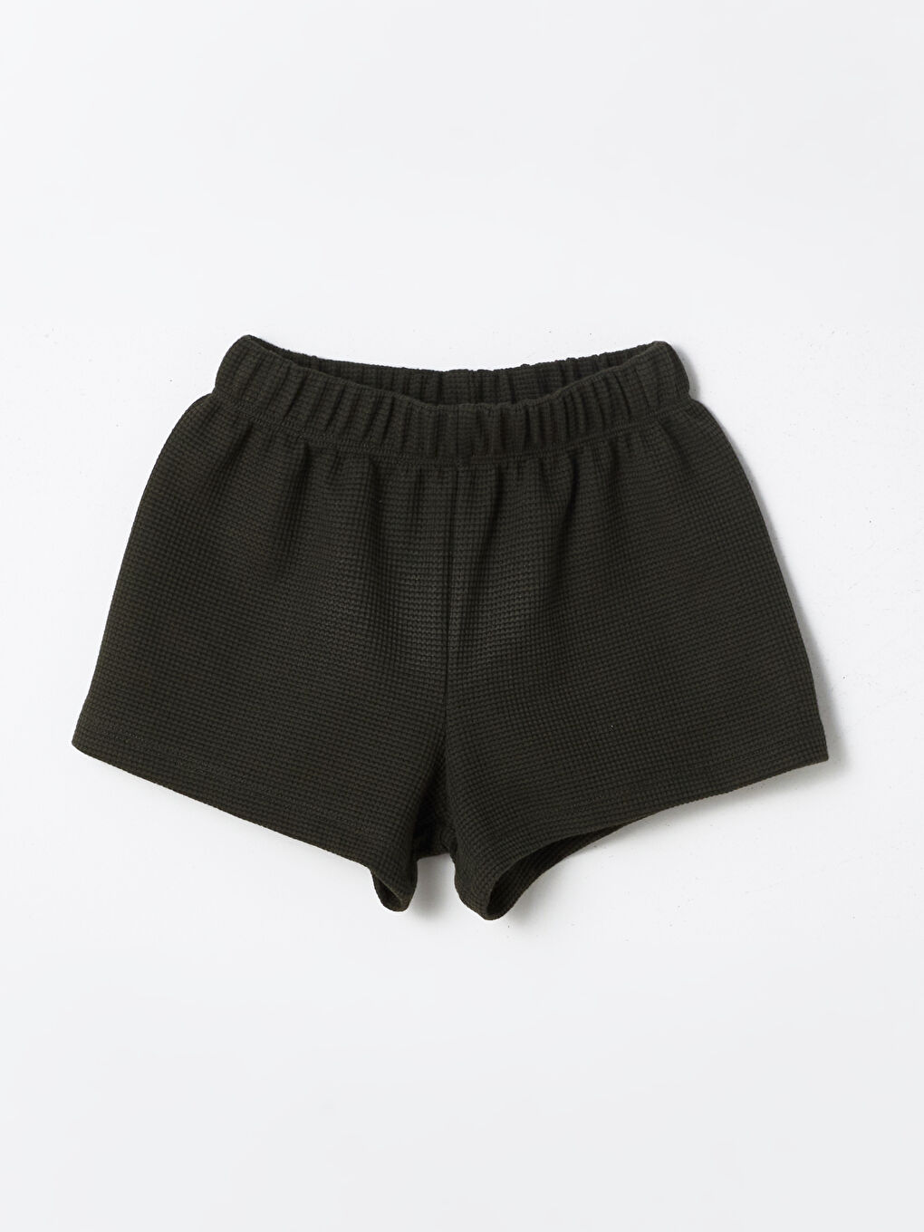 Haki Bisiklet Yaka Baskılı Kız Bebek Tişört ve Şort 2'li Takım-3