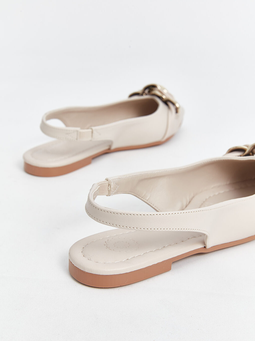 Chain Detailed Pointed Toe Women's Flats -S4GD52Z8-VJP