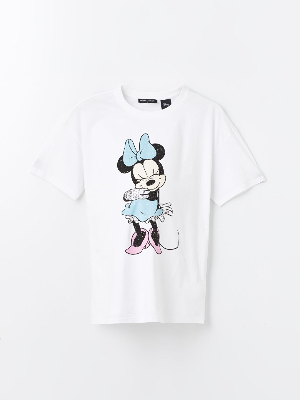 تیشێرت مندالبوون ئۆڤەرسایز چاپکراوی مینی ماوس یه‌خه‌ خڕ قۆڵ کورت-5