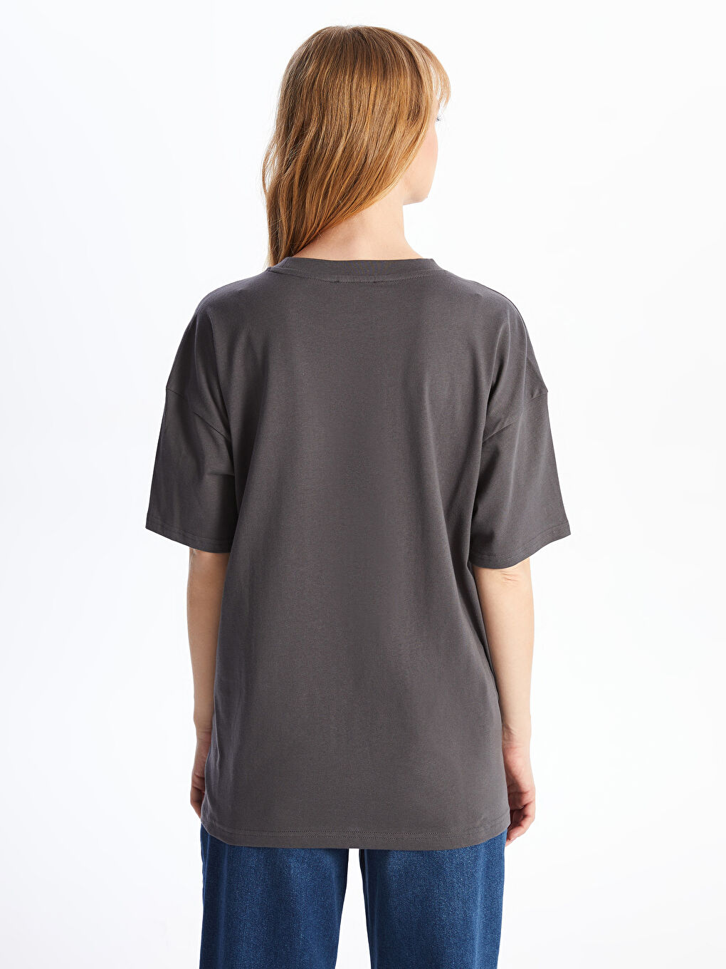 T-shirt de maternité surdimensionné à manches courtes imprimé Minnie Mouse à col rond-4