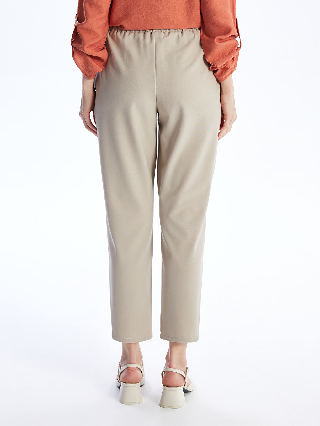 Carrot Cut Women Pants With Elastic Waist -S4GD58Z8-VZ6