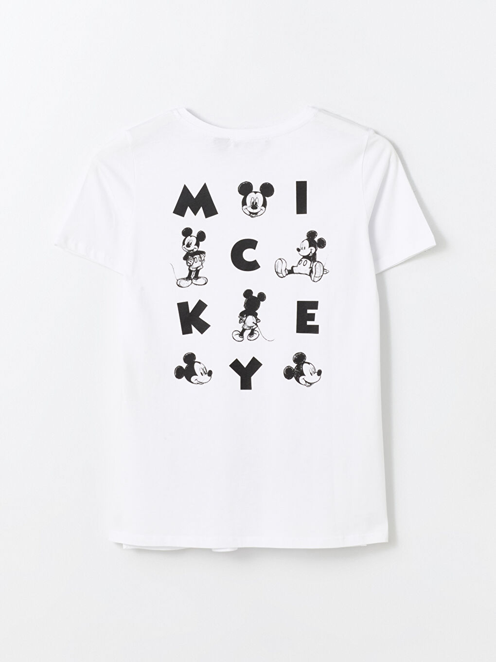 LCWAIKIKI Maternity Buxe Beyazı Bisiklet Yaka Mickey Mouse Baskılı Kısa Kollu Hamile Tişört - 6