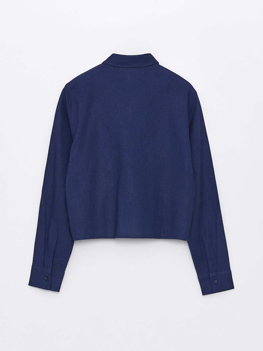 LCW Vision Plain Long Sleeve Linen Blend Women's Shirt -S4GD62Z8-YAC