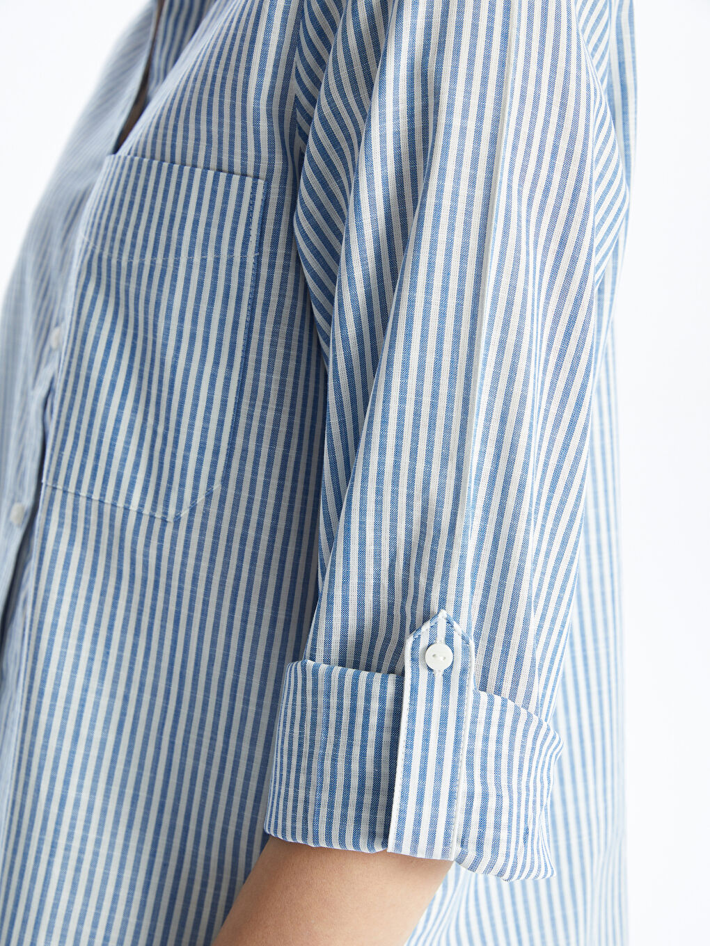 Striped Long Sleeve Women's Shirt -S4GD70Z8-LEN