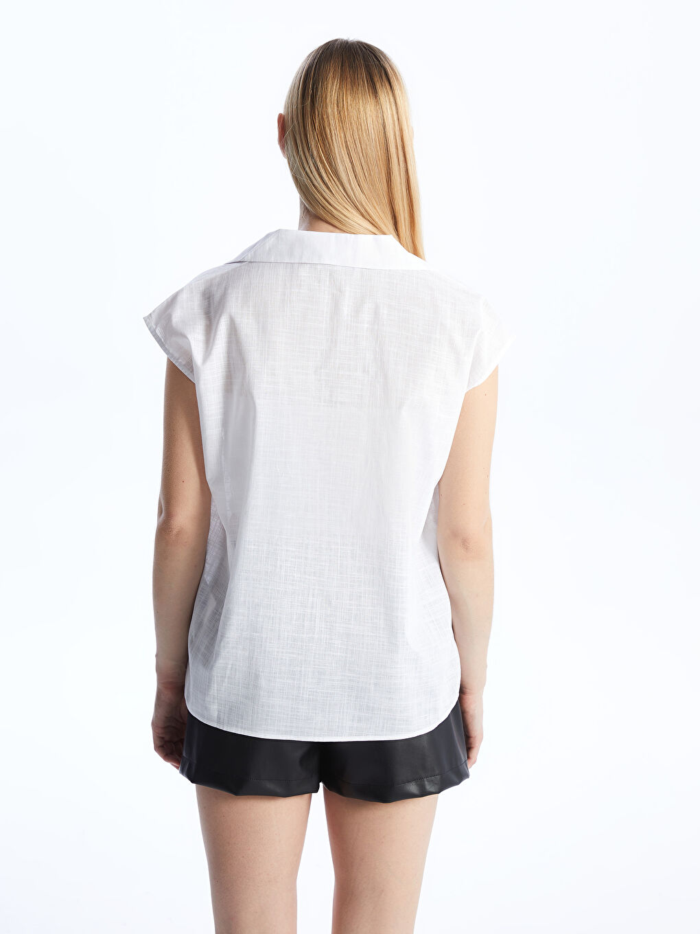 LC Waikiki Plain Short Sleeve Women's Shirt -S4GD72Z8-FEW