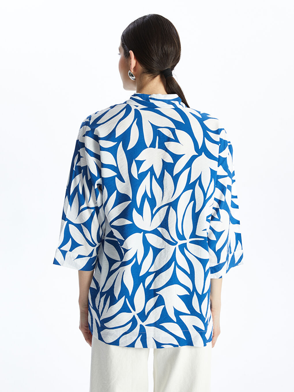 Patterned Women's Shirt Tunic -S4GD73Z8-LSJ