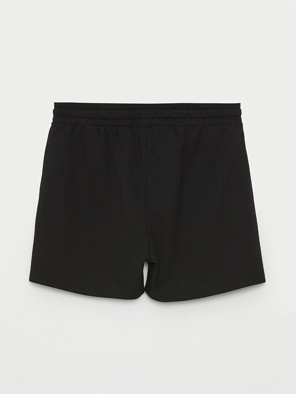 Siyah Kadın Standart Fit Düz Şort-6